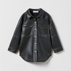 Zara Kids Faux Leather Overshirt